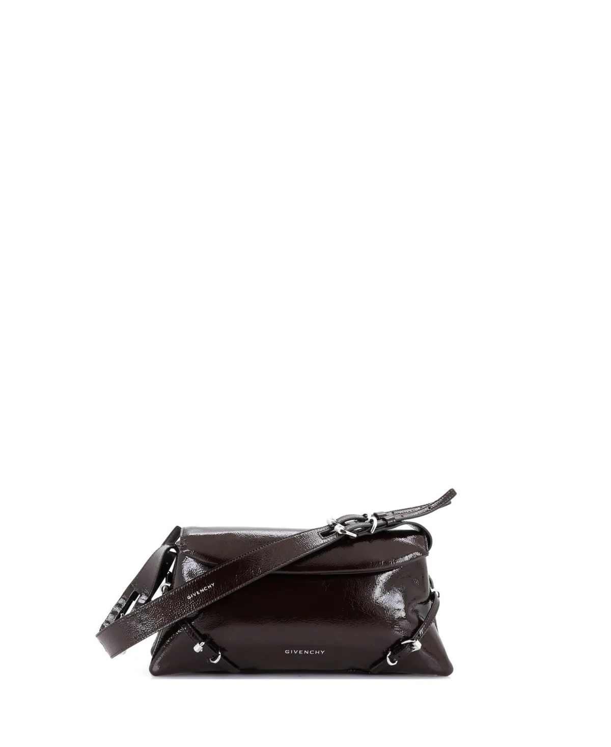 Pre-Owned Givenchy Small Voyou Shoulder Flap Bag Patent by GIVENCHY