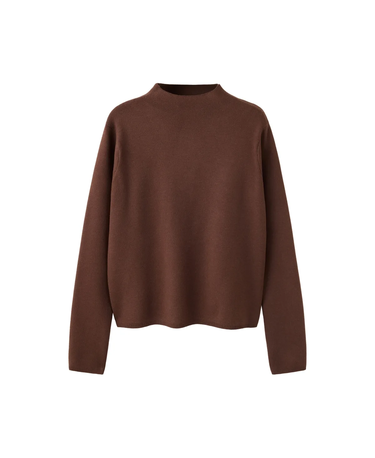 Perkins Neck Viscose-Blend Mock Neck Sweater by Mango
