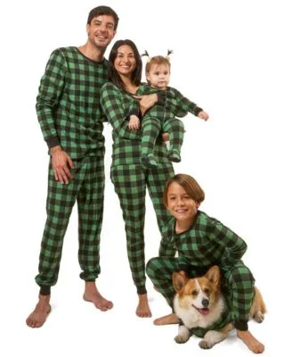 Matching Family Buffalo Plaid Cotton Pajamas by Leveret