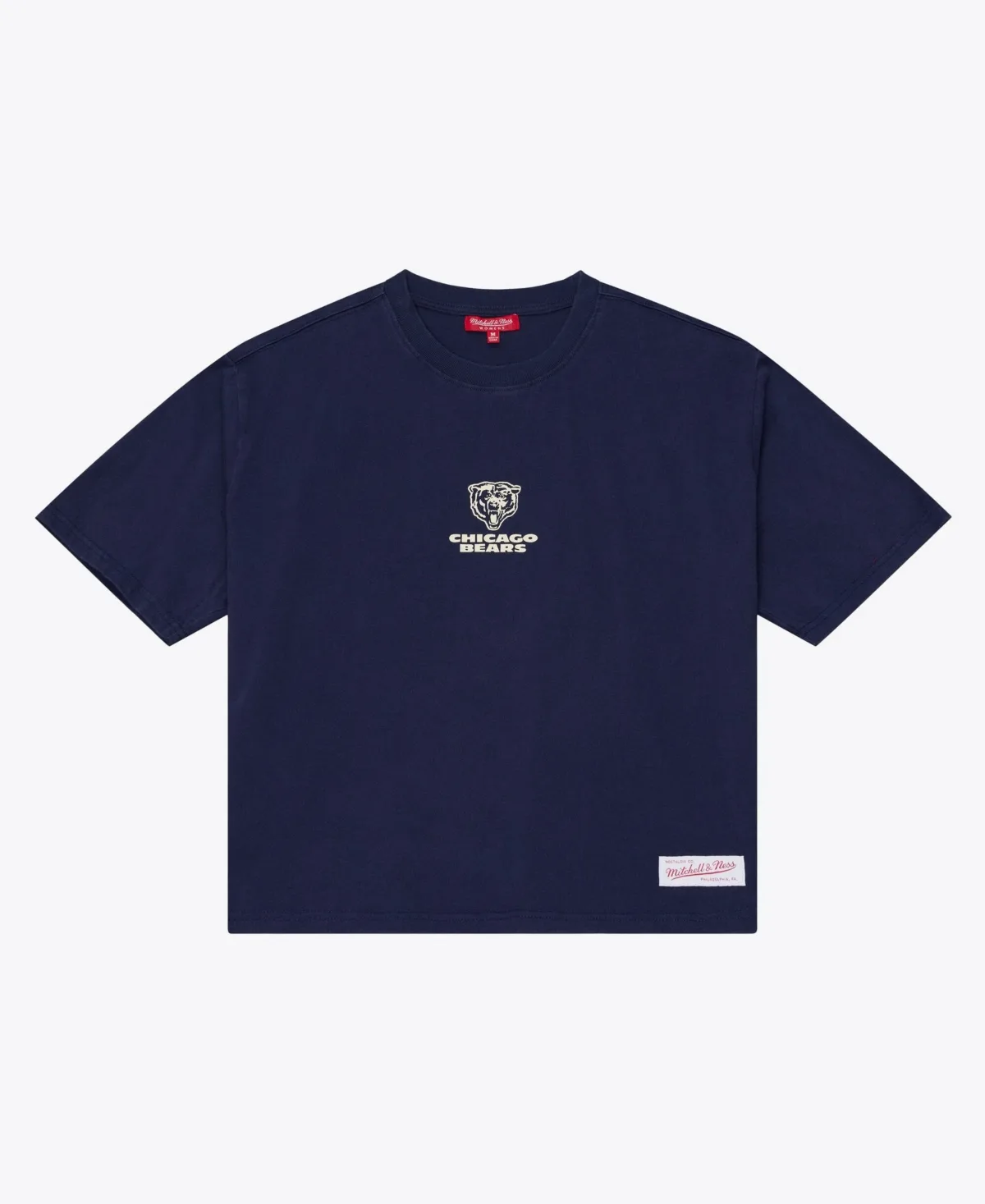 Mitchell & Ness Chicago Bears Core Essentials Micro Logo Boxy Crop T-Shirt by Mitchell & Ness