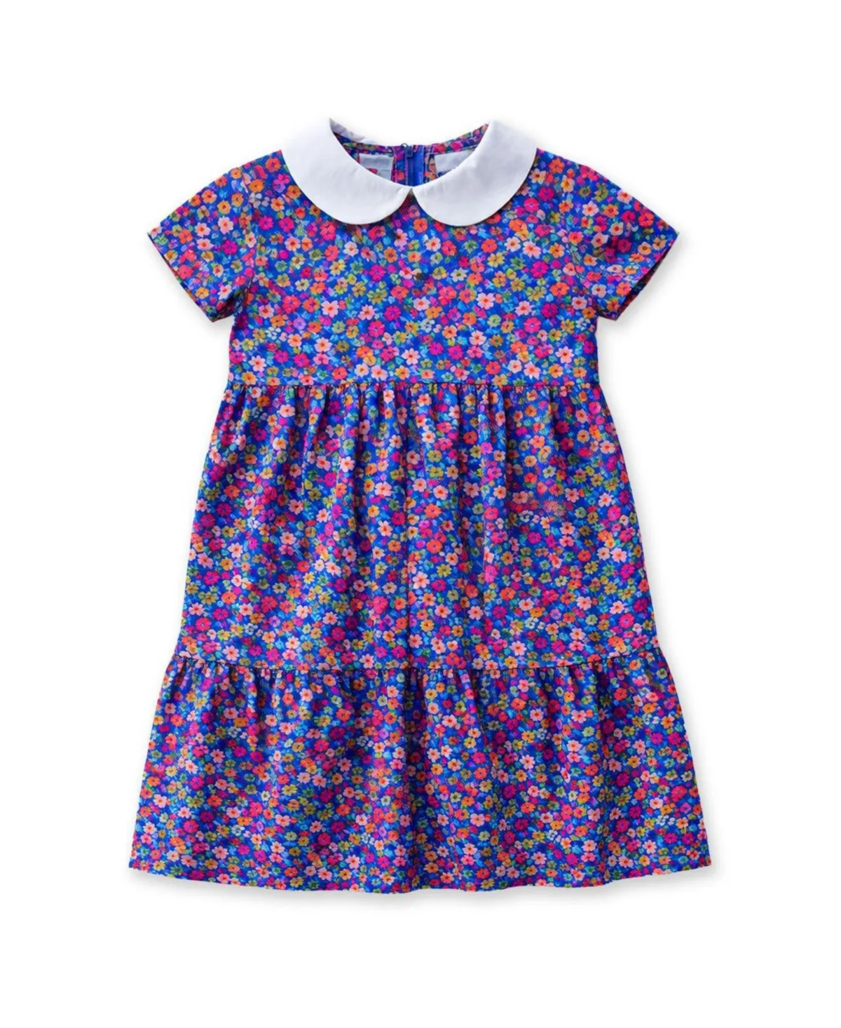 Floral-Print Short-Sleeve Knee-Length Dress by Florence Eiseman