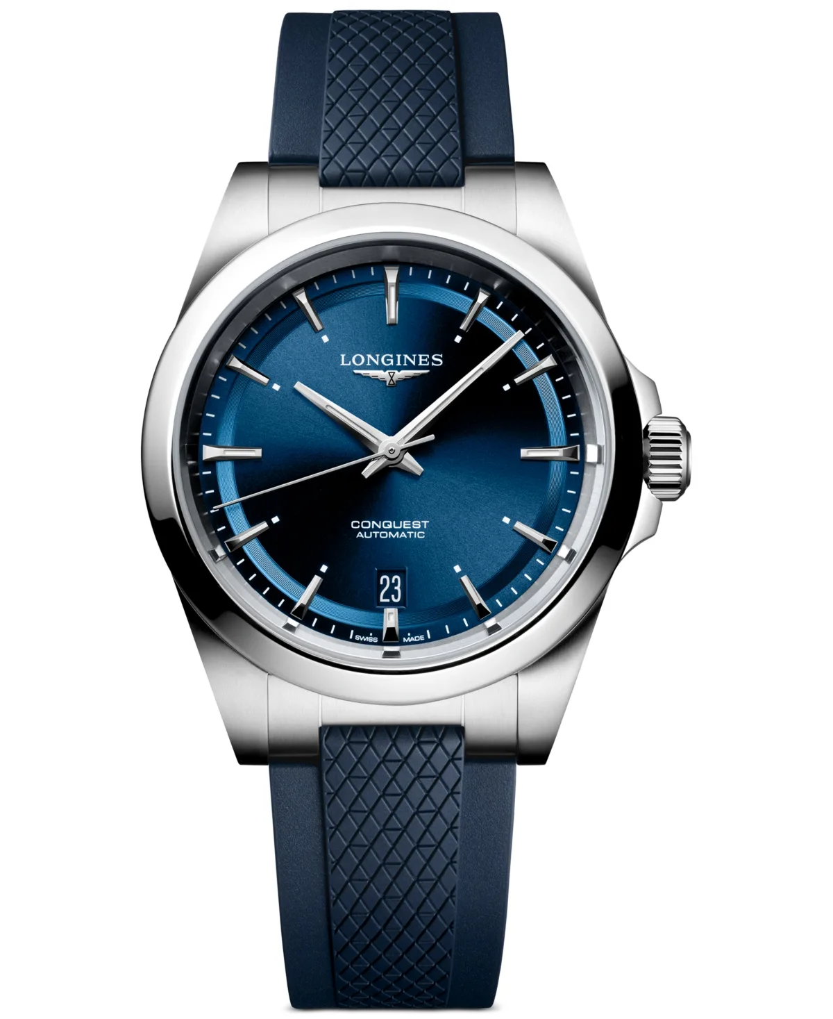 Conquest Automatic Blue Rubber Watch 38mm by Longines