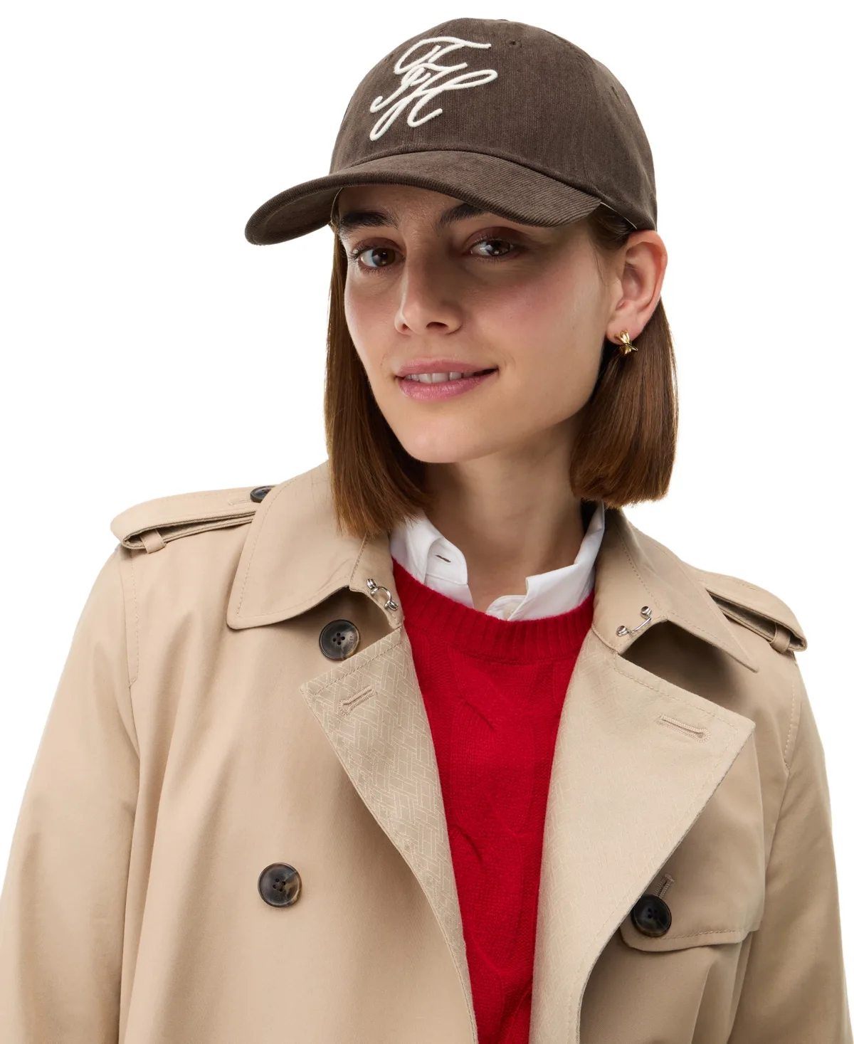 Tommy Hilfiger Embroidered Corduroy Baseball Cap by Tommy Hilfiger