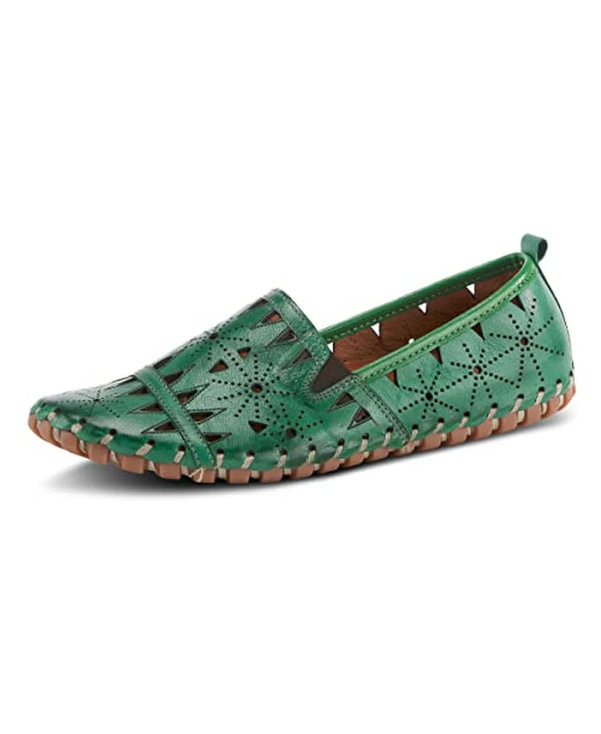 Spring Step Fusaro Laser-Cut Leather Loafers with Removable Insole by Spring Step