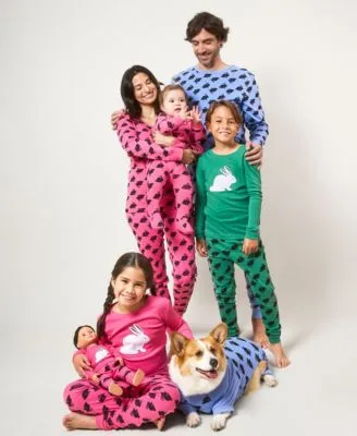 Matching Family Bunny Cotton Easter Pajamas by Leveret
