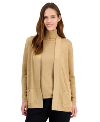 Malibu Metallic Knit Cardigan by Anne Klein