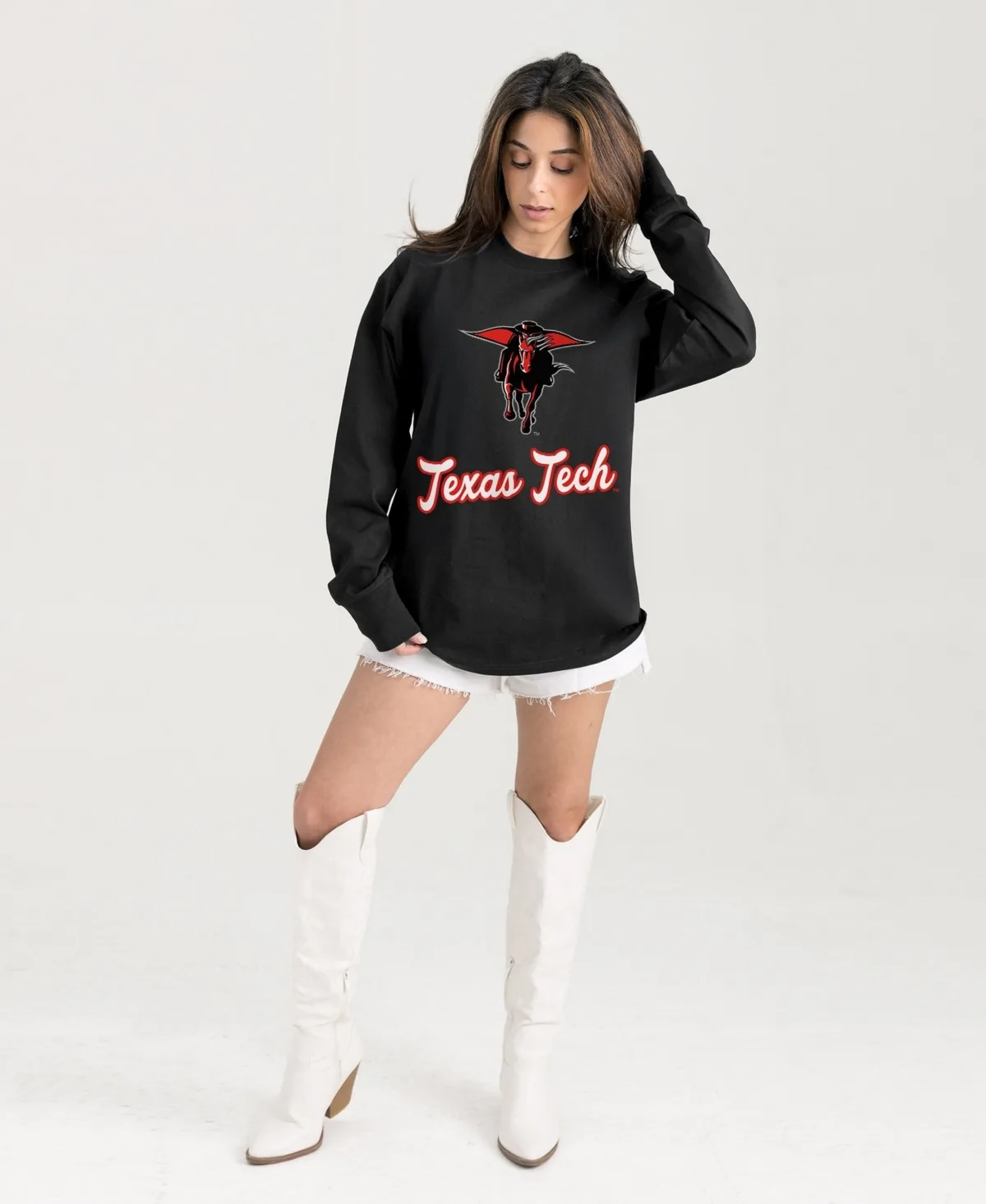 Texas Tech Red Raiders Honor Roll Oversized Long Sleeve T-Shirt by Gameday Couture