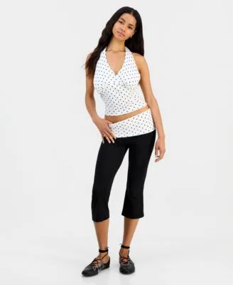 Cropped Halter Top Fold Over Leggings by Just Polly