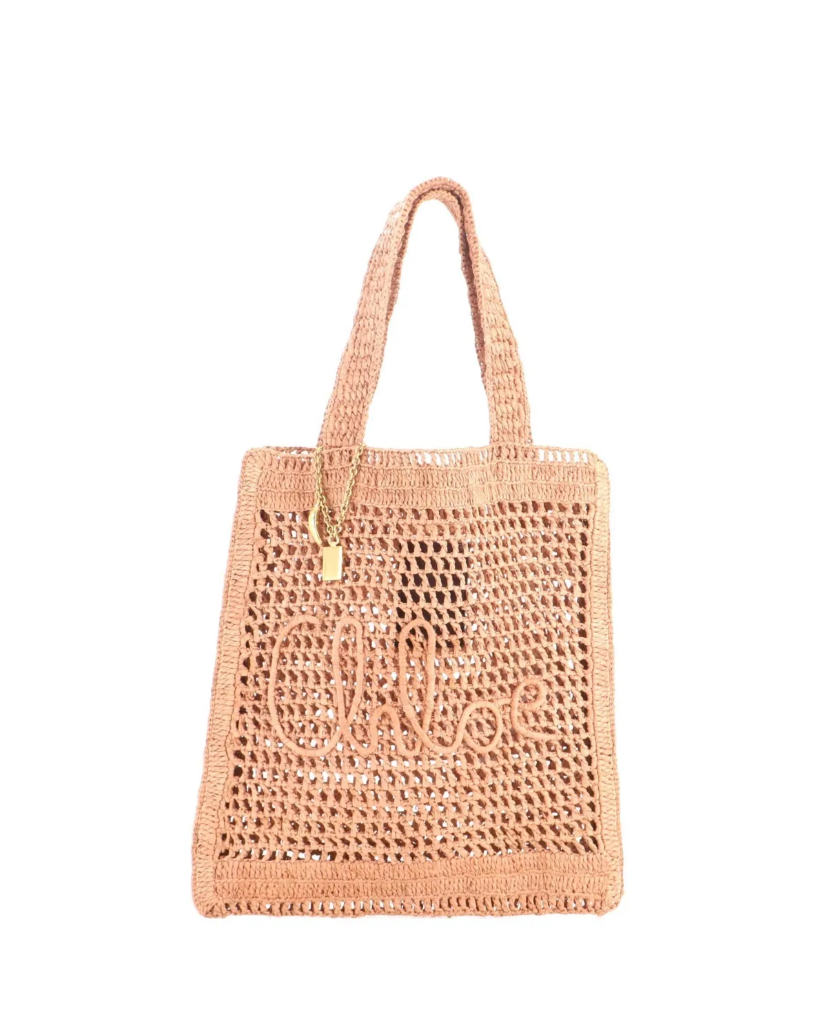 Pre-Owned Chloe Summer Banana Tote Woven Raffia