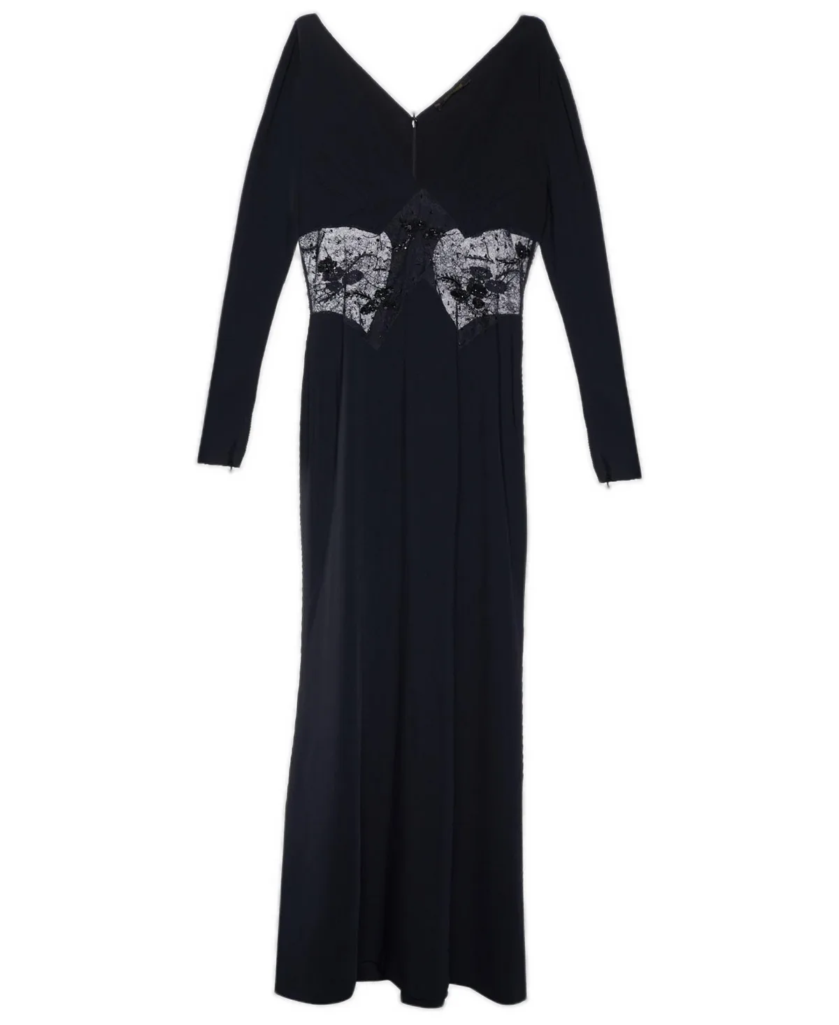 Pre-Owned Roberto Cavalli Crepe and Embellished Lace Gown by Roberto Cavalli