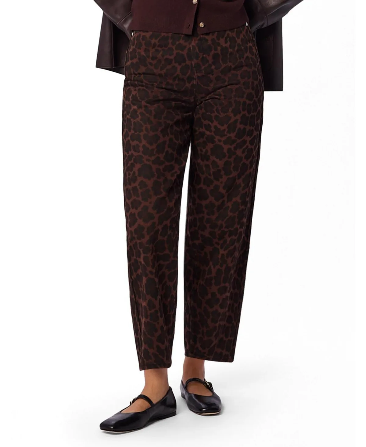 Whistles Leopard Print Barrel Jean by Whistles