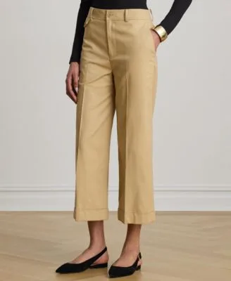 High Rise Double Faced Stretch Cropped Pants by Ralph Lauren