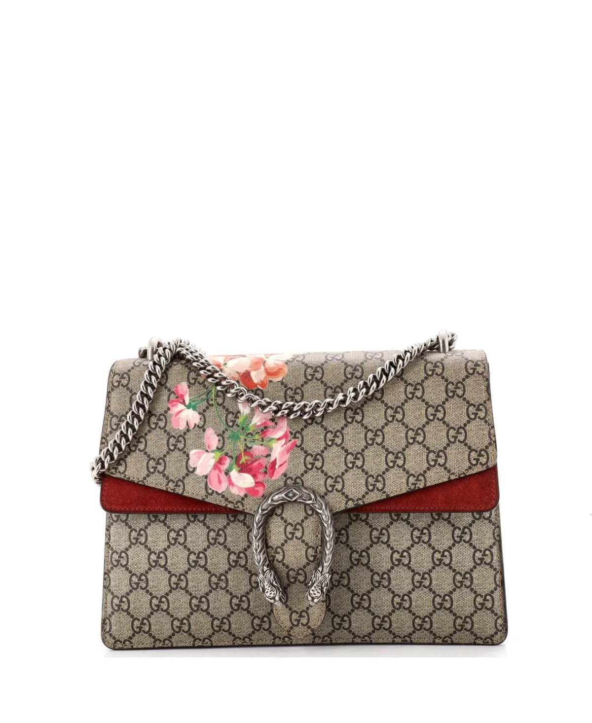 Pre-Owned Gucci Medium Dionysus Bag Blooms Print Gg Coated Canvas by Gucci