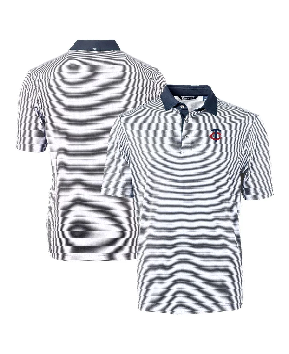 Minnesota Twins Virtue Eco Pique Micro Stripe Polo Shirt by Cutter & Buck