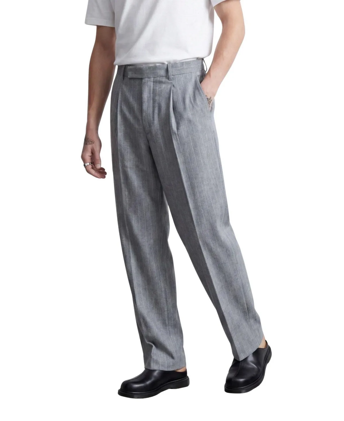 Tyson Pinstripe Suit Trousers by Twisted Tailor