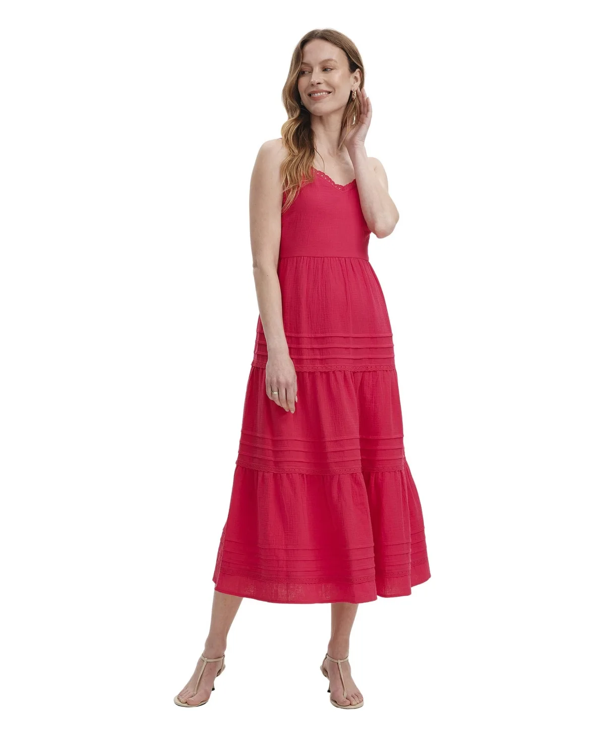 Hazel Cheesecloth Midi Dress