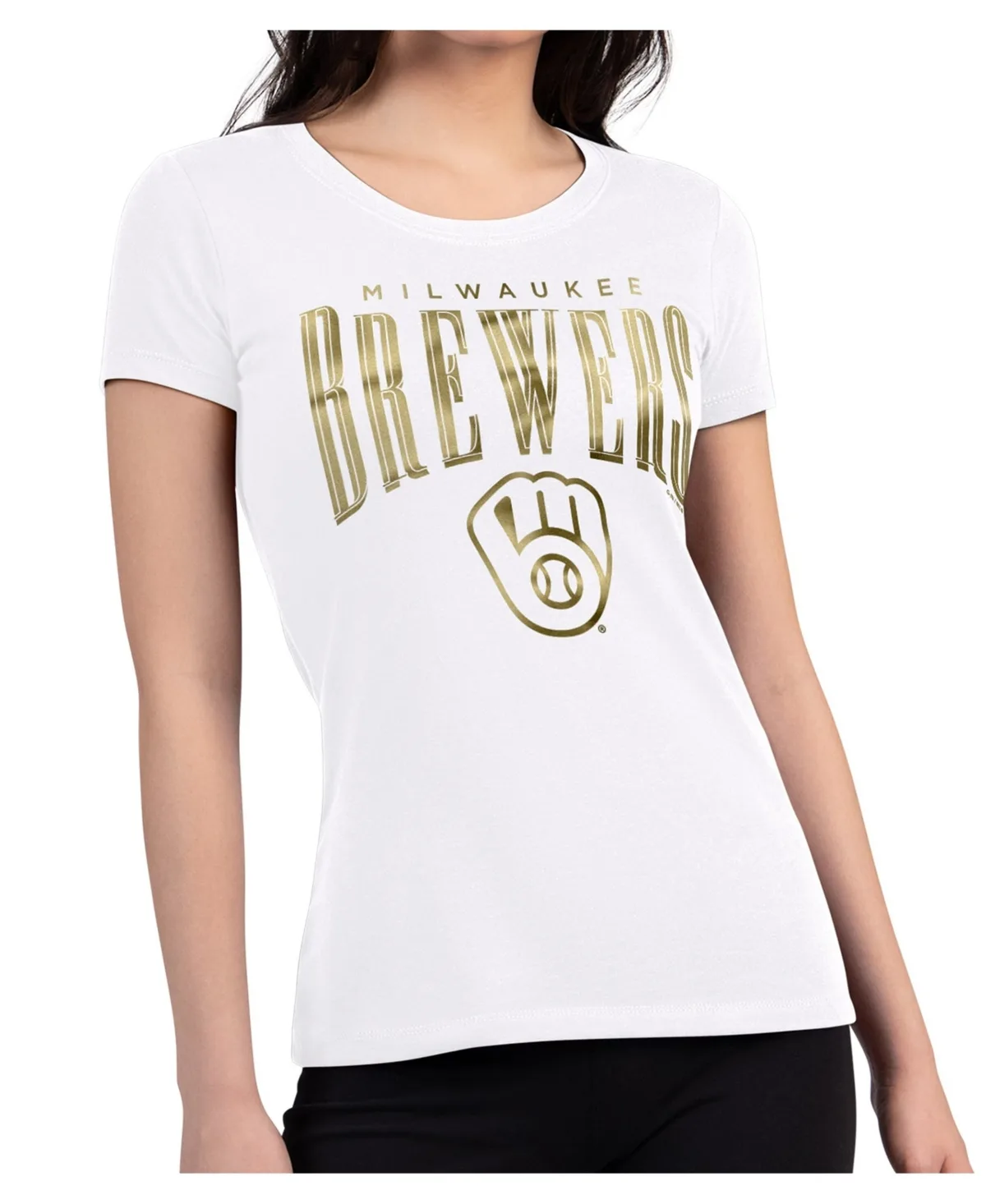 Milwaukee Brewers Super-Slim Crewneck T-Shirt by G-III