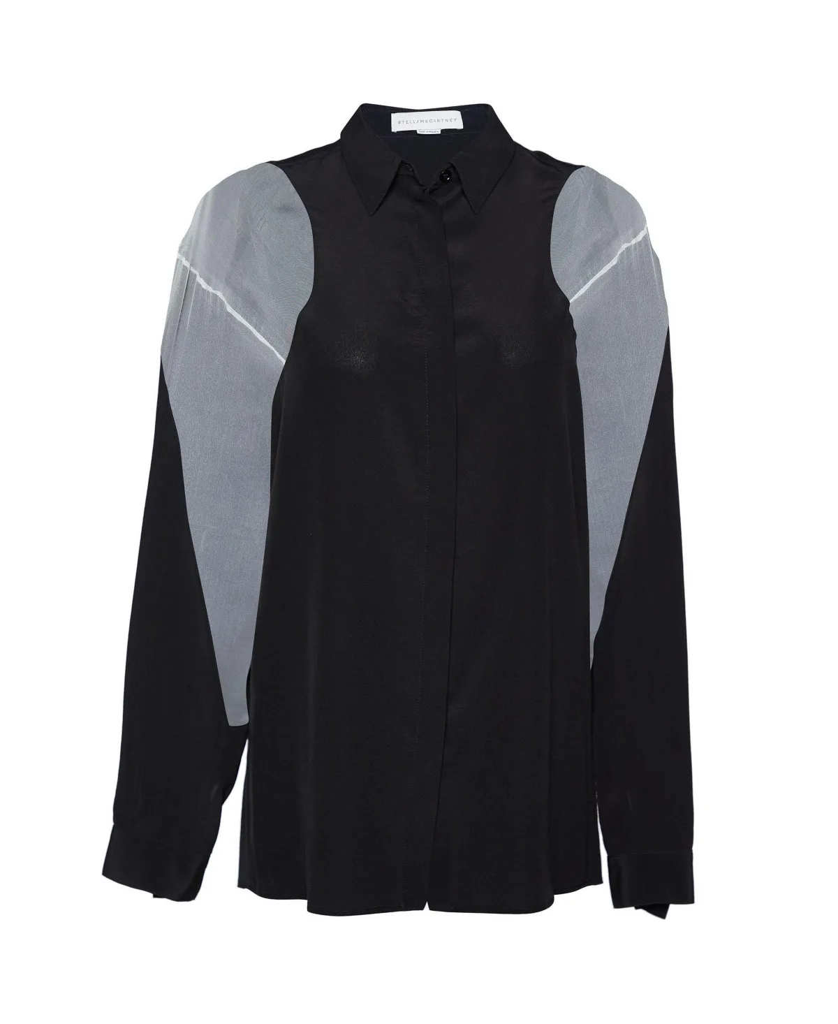 Pre-Owned Silk Contrast Panel Button-Front Shirt by Stella McCartney