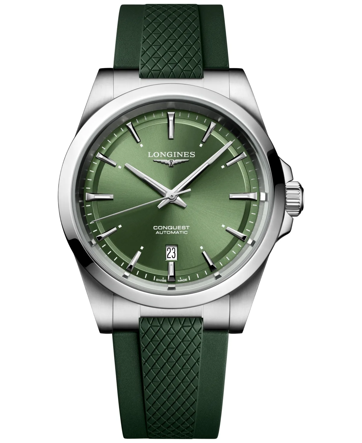 Conquest Automatic Green Rubber Watch 41mm by Longines