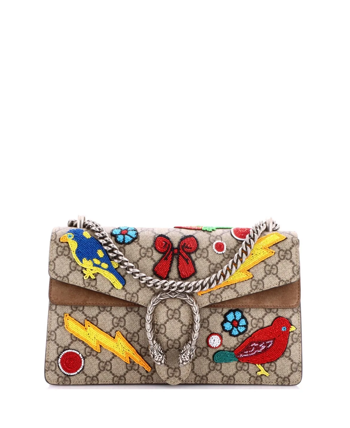 Pre-Owned Small Dionysus Bag Embellished Gg Coated Canvas by Gucci
