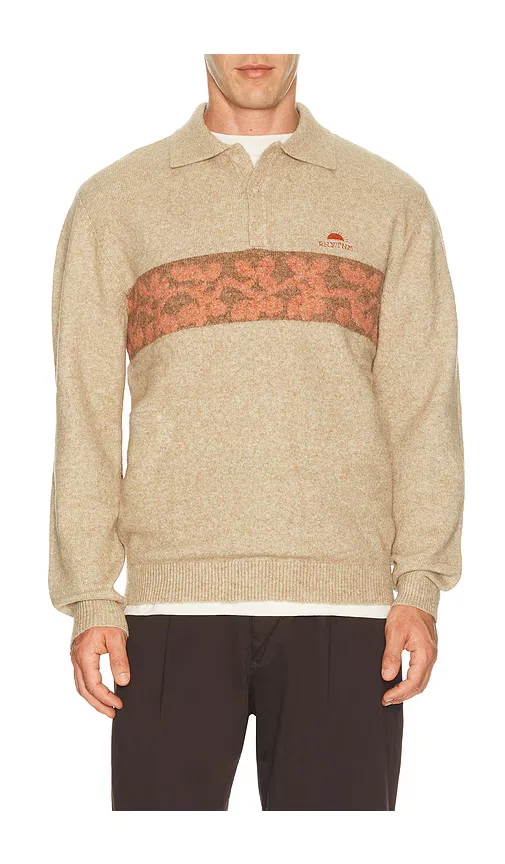 Floragraph Knitted Polo by Rhythm