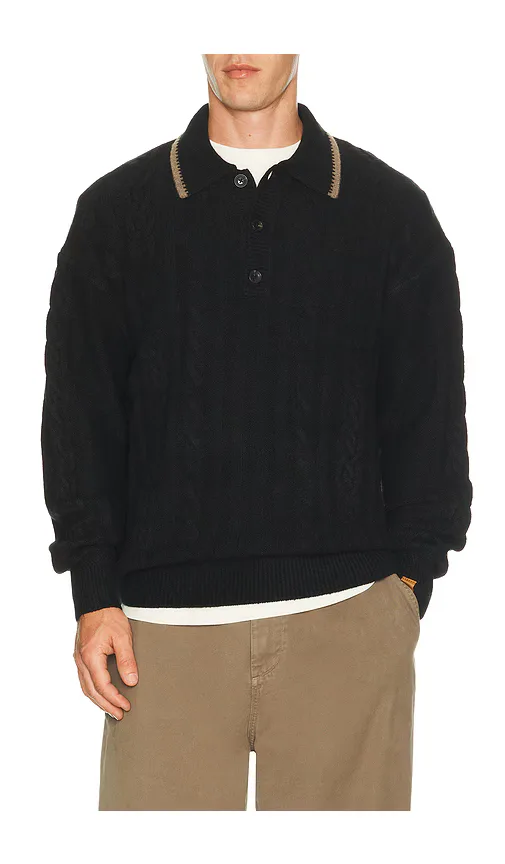 Soft Knit Polo Cable Pullover by Scotch & Soda