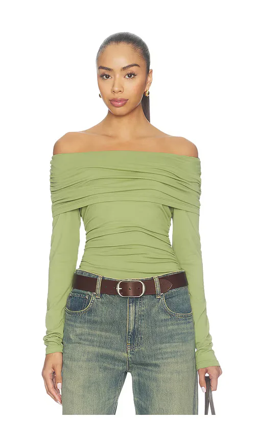 Extra Gathered Off Shoulder Top by Susana Monaco