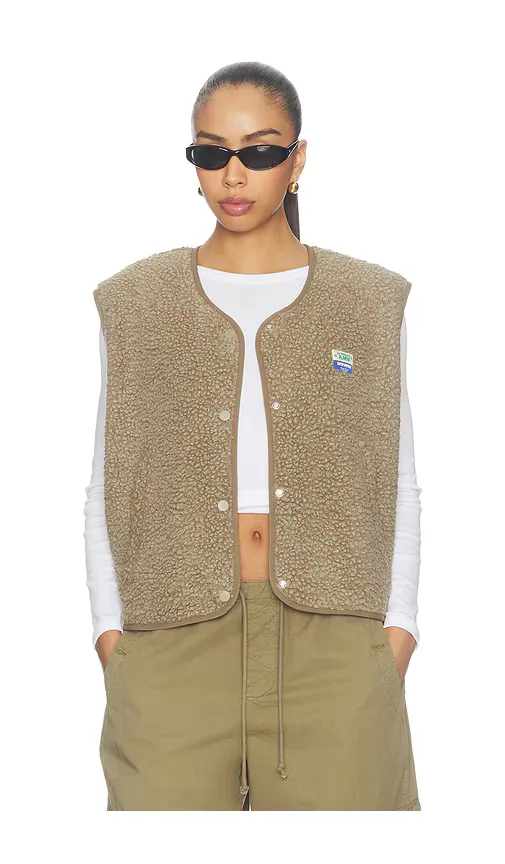 Hoktown Vest in Muscade Chine by American Vintage