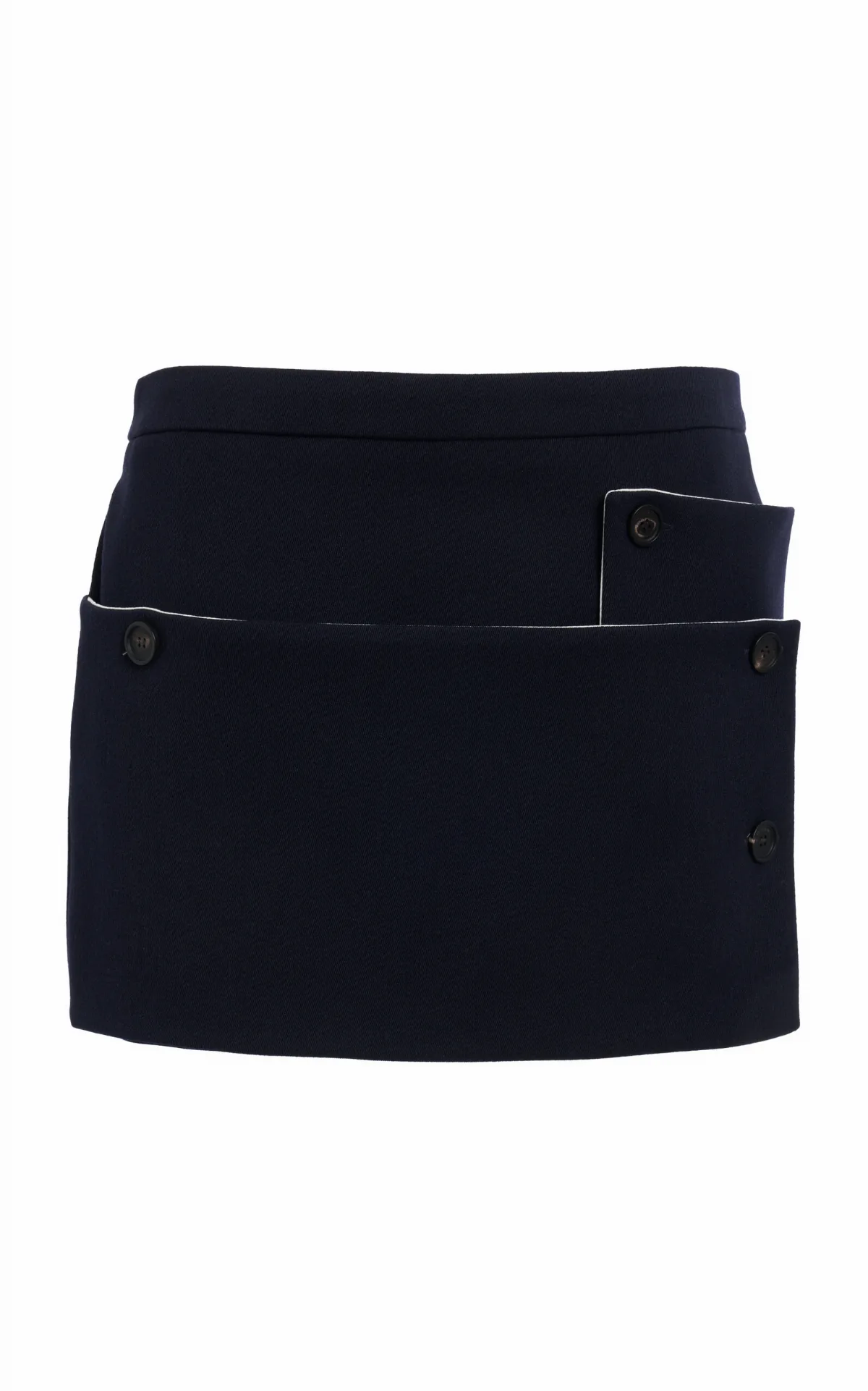 Asymmetric Wool-Blend Mini Skirt by Ferragamo