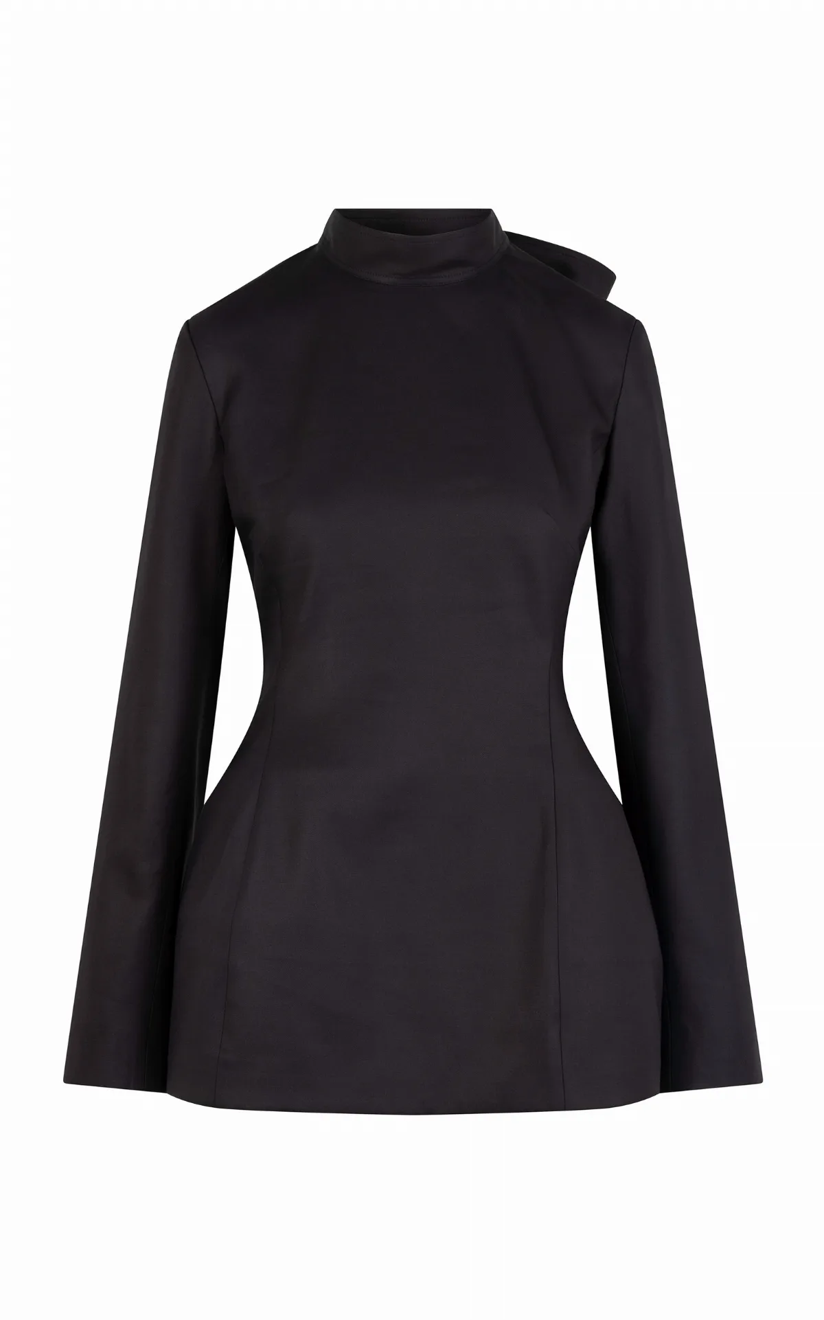 Yasmin Mock Neck Long Sleeve Silk Top by Heirlome