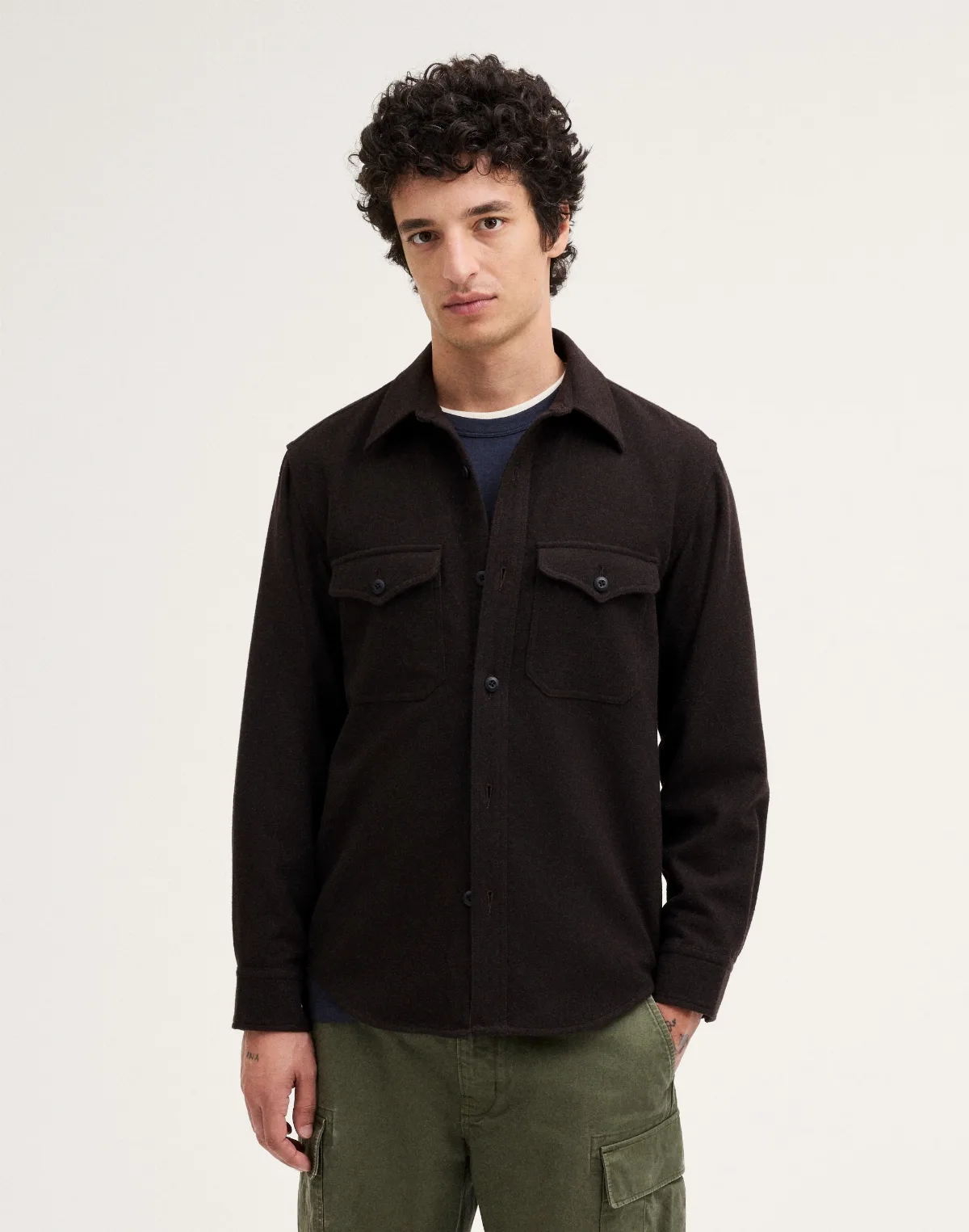 Overshirt in Wool Blend by MW