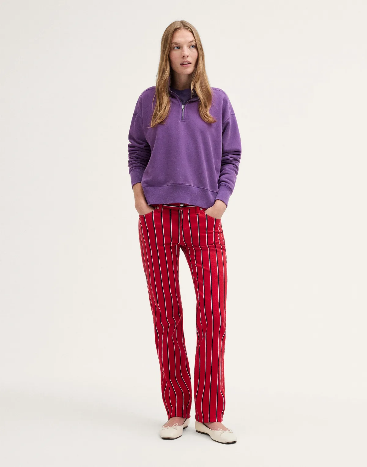 The Low-Rise Slim Pant in Stretch Twill by MW