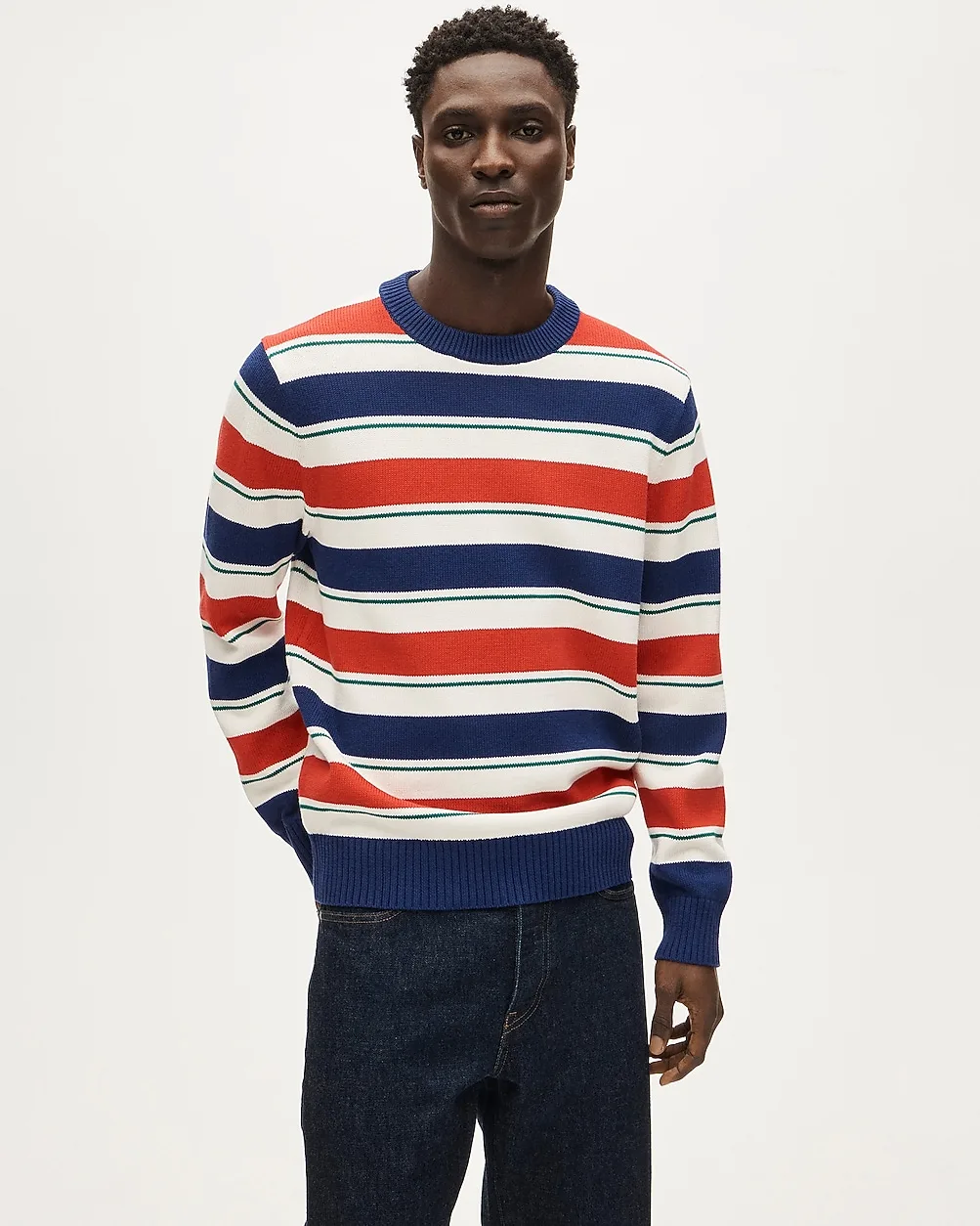 Heritage Cotton Sweater in Stripe