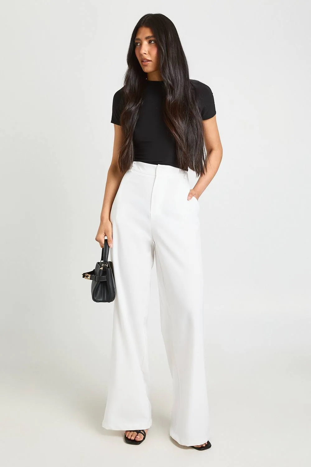Straight Leg Trousers by boohoo