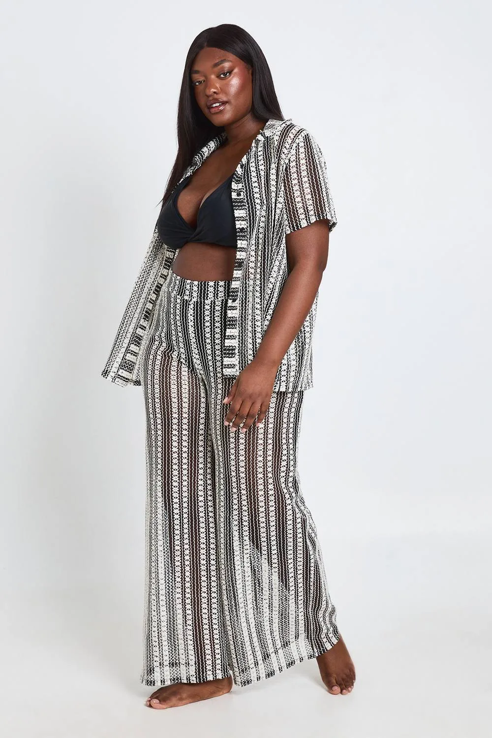Crochet Beach Trouser by boohoo