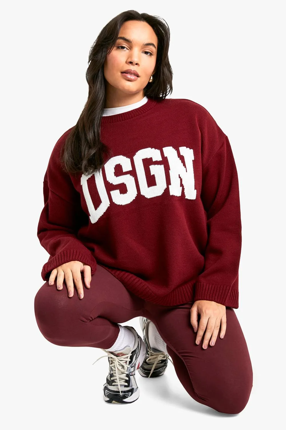 Dsgn Studio Crew Neck Knitted Jumper by boohoo