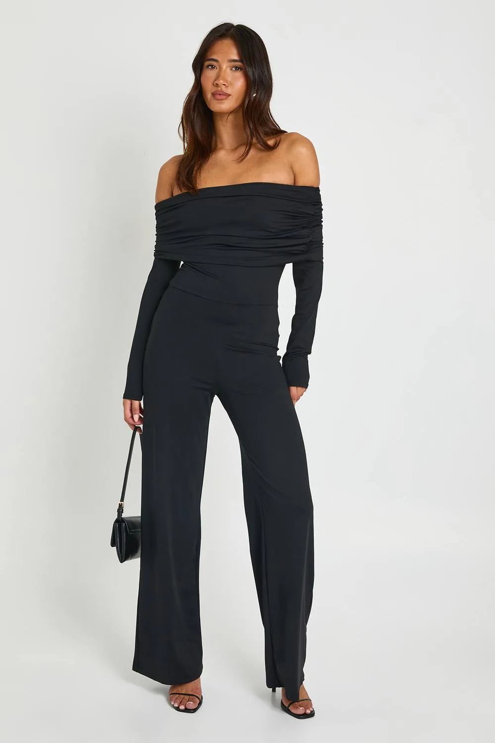Bardot Long Sleeve Wide Leg Jumpsuit