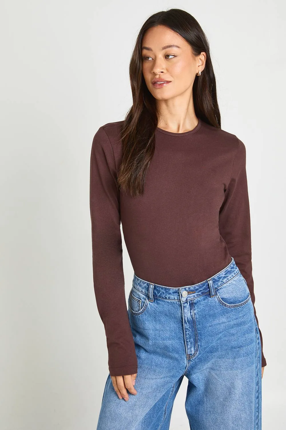 Basic Long Sleeve Crew Neck Bodysuit