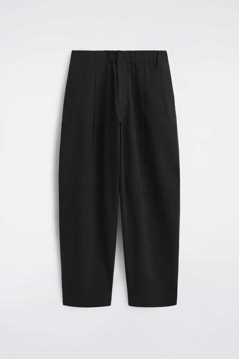 Pleated Relaxed-Fit Barrel-Leg Pants by COS