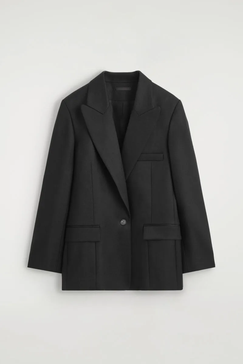 Waisted Tailored Wool Blazer