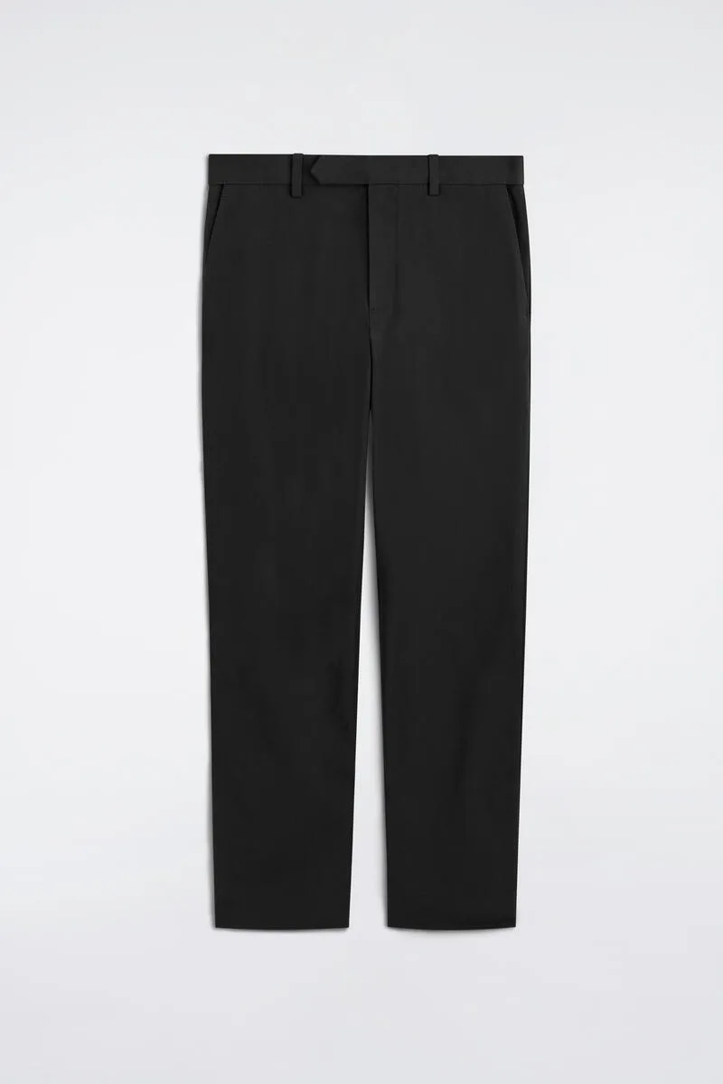 Cotton-Blend Slim-Fit Straight-Leg Pants