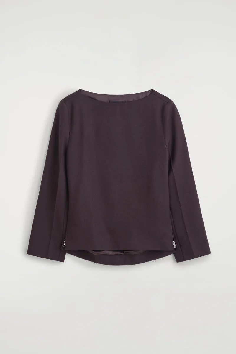 Tailored Wool Boat-Neck Top by COS