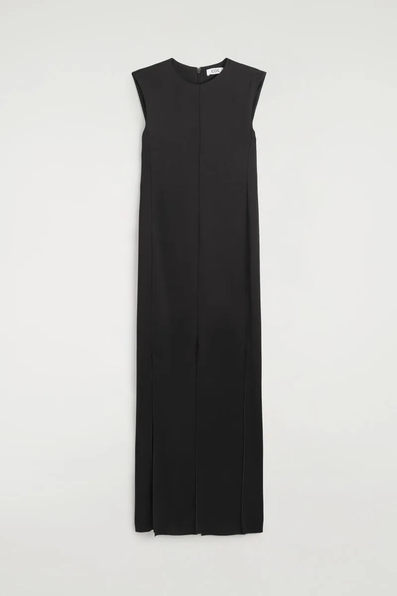 Paneled Matte-Satin Column Dress by COS