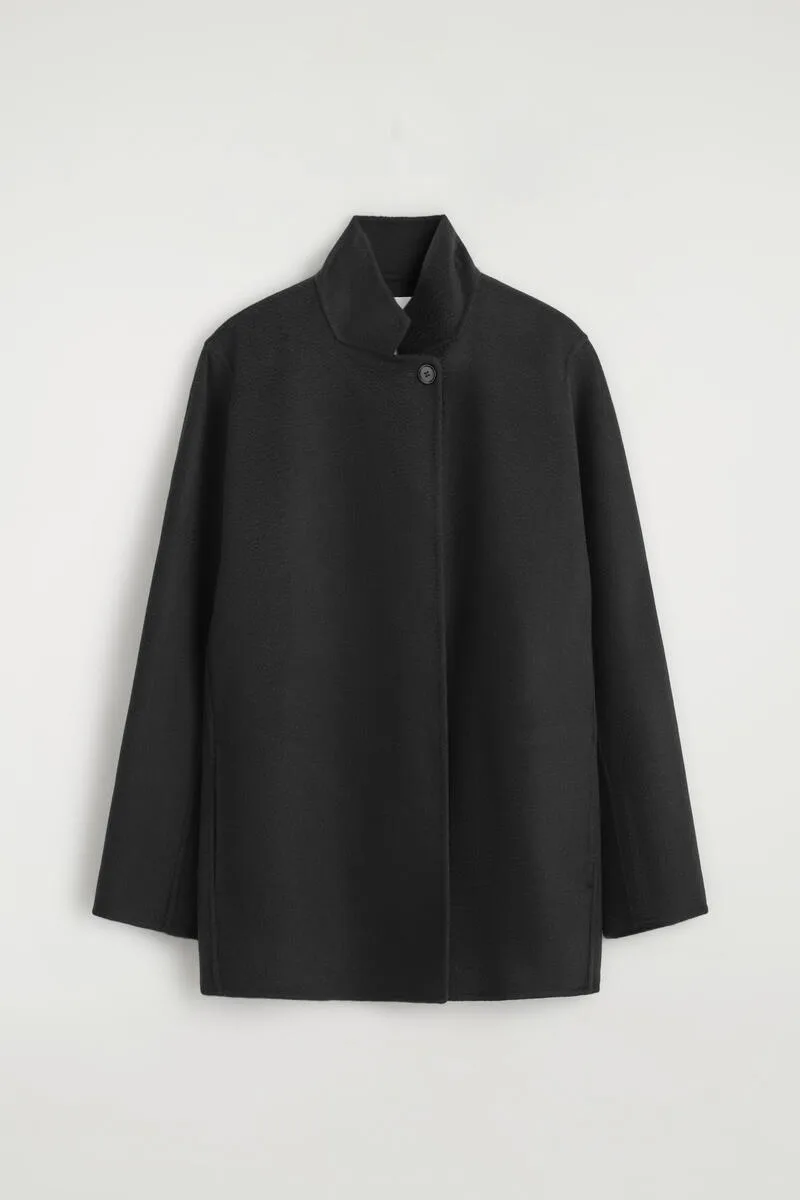 Double-Faced Cashmere Mock-Neck Jacket by COS