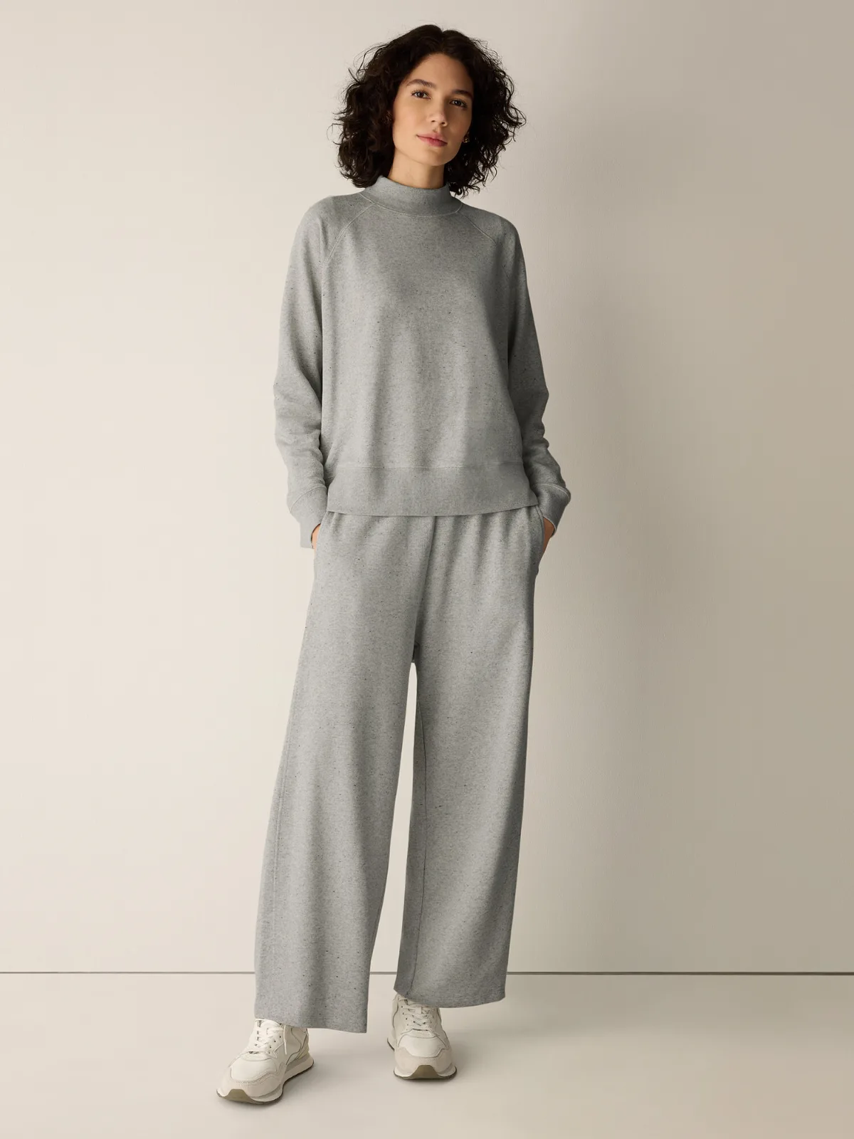 Heathered Fleece Barrel Pant by EILEEN FISHER