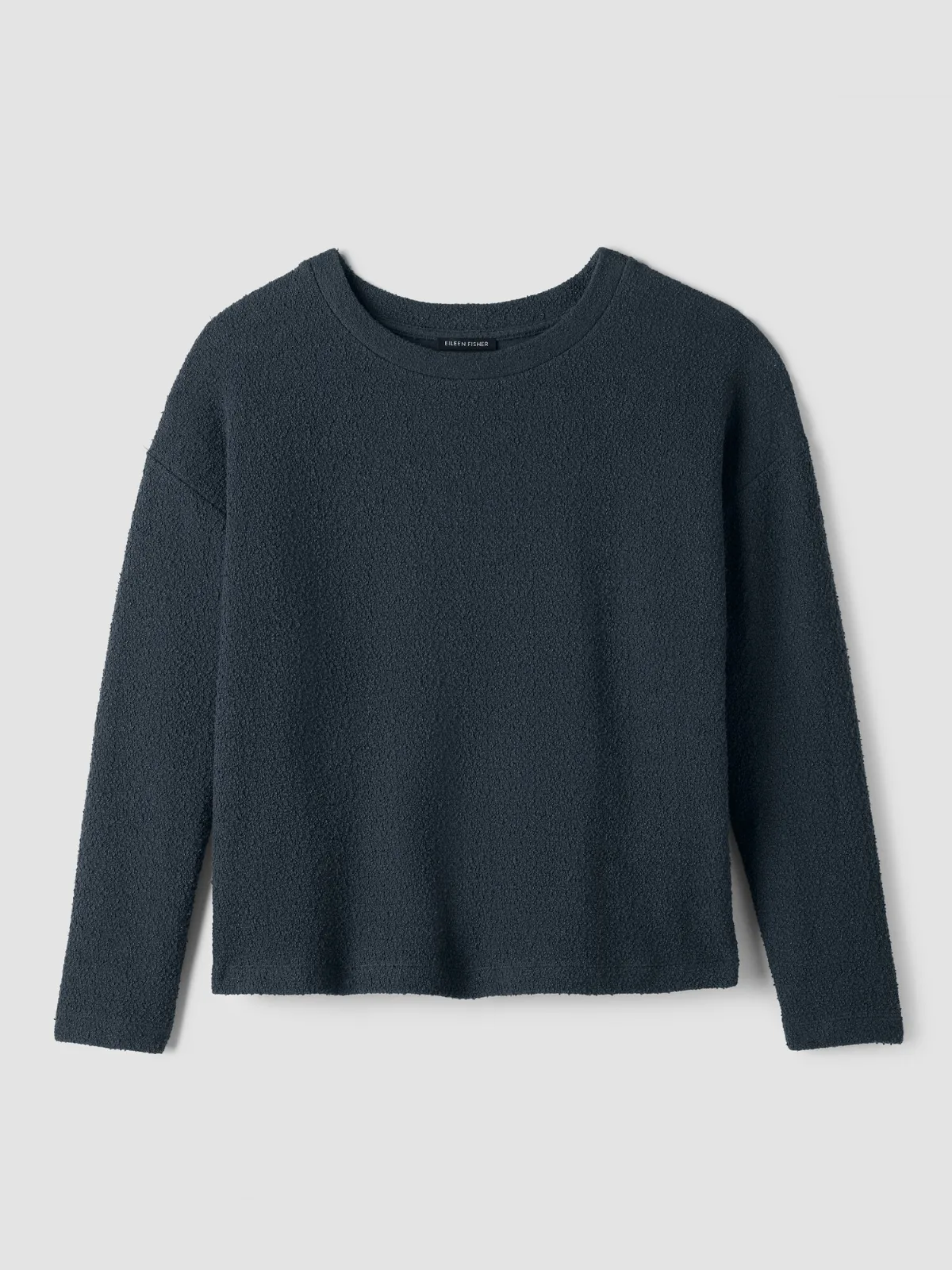 Organic Cotton Boucle Knit Crew Neck Top by Eileen Fisher