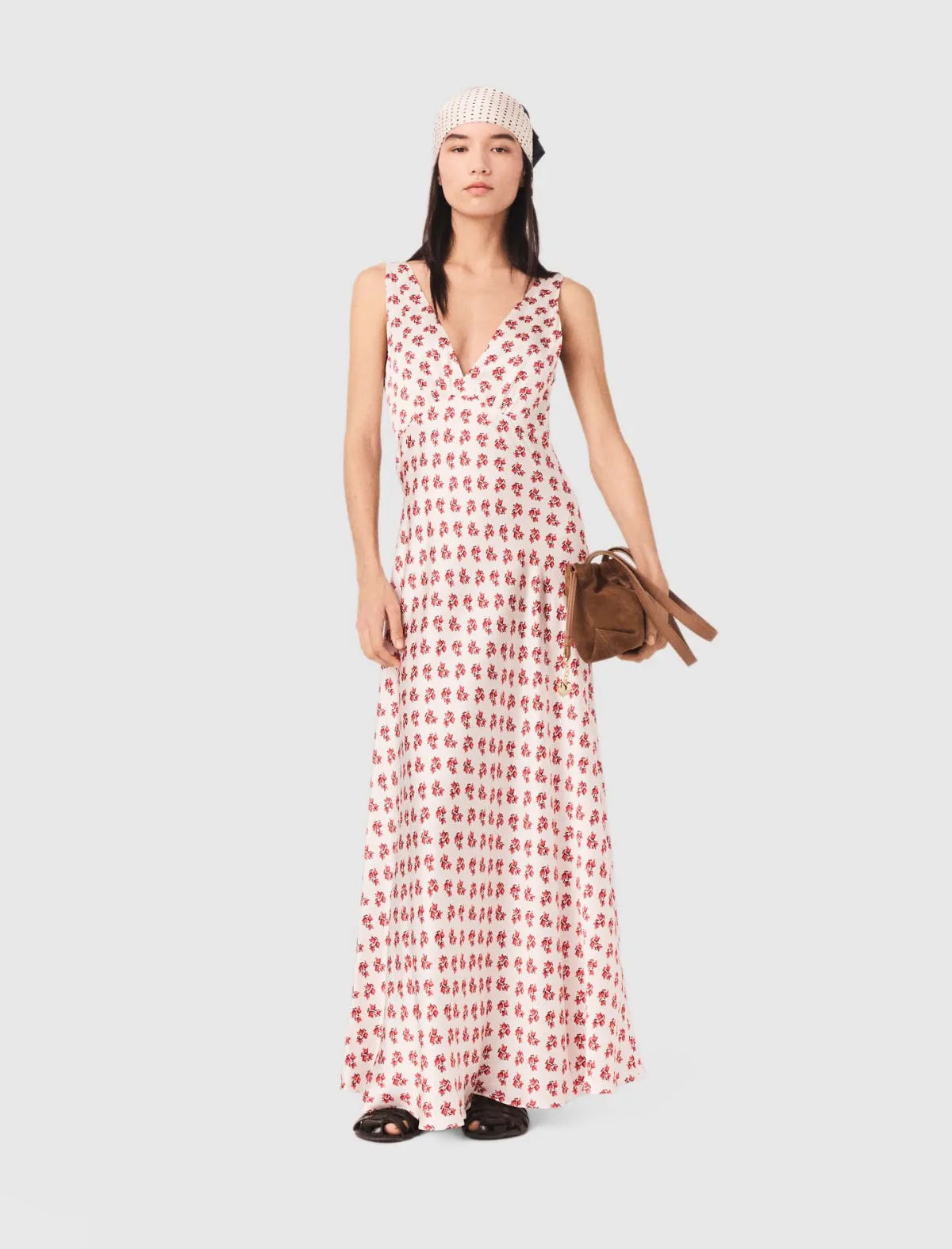 Patterned Silk Dress by Maje
