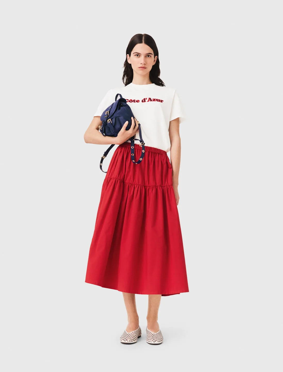 T-Shirt with Embroidery by Maje