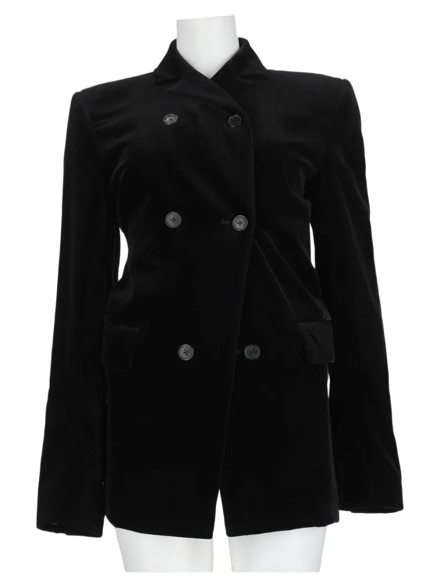 Shoulder-Padded Flap-Pocket Blazer by Khaite