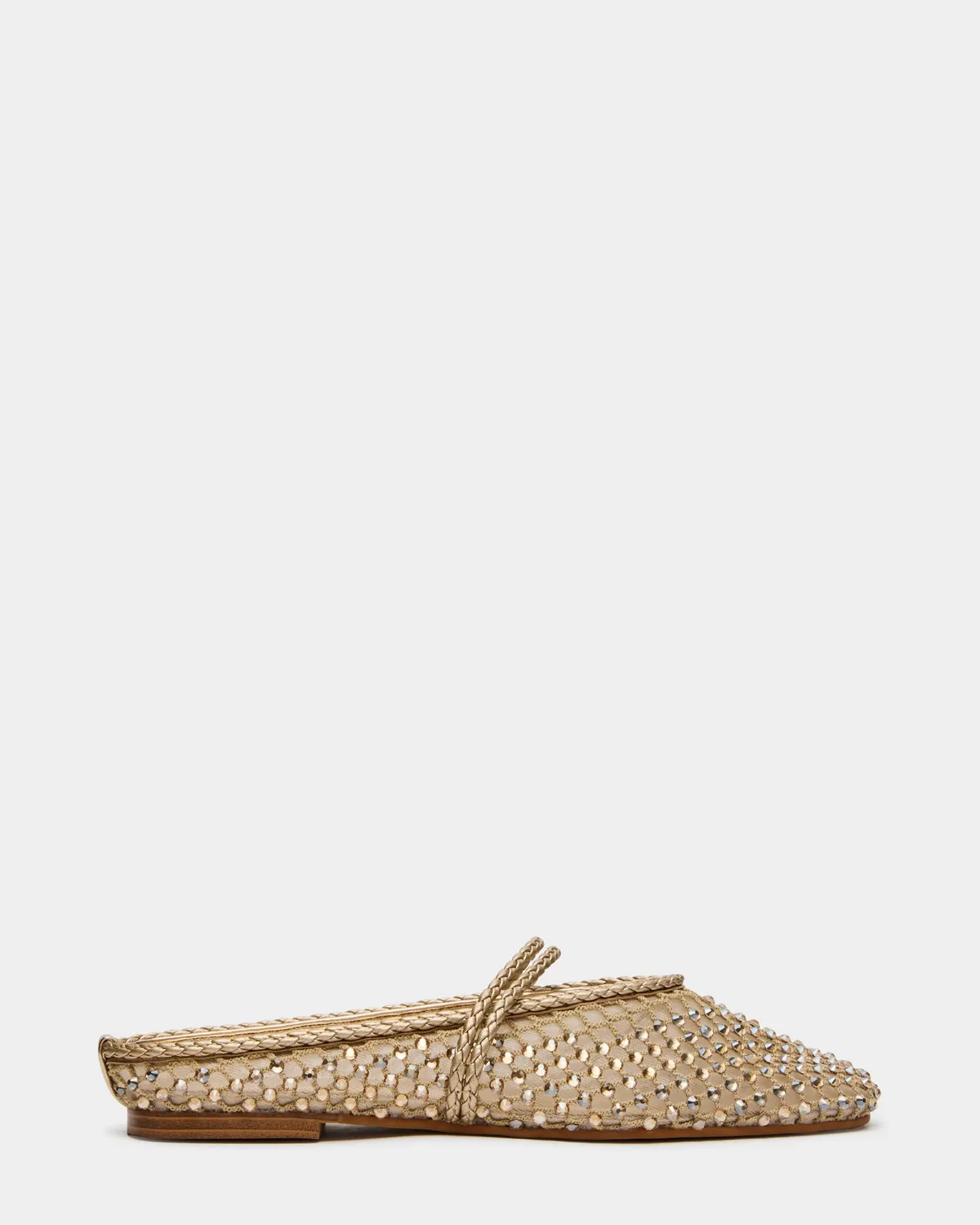Ennie Leather Rhinestones Slip-On Flats by Steve Madden